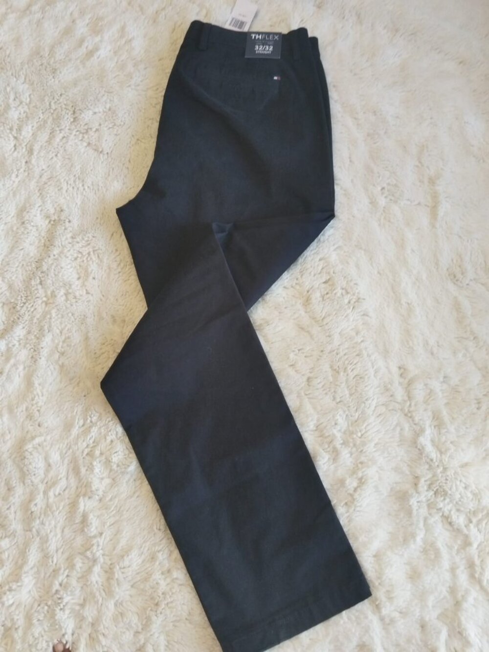 Tommy Hilfiger TH Flex Men's Straight Fit Chino Pants Black 32x32 - NWT